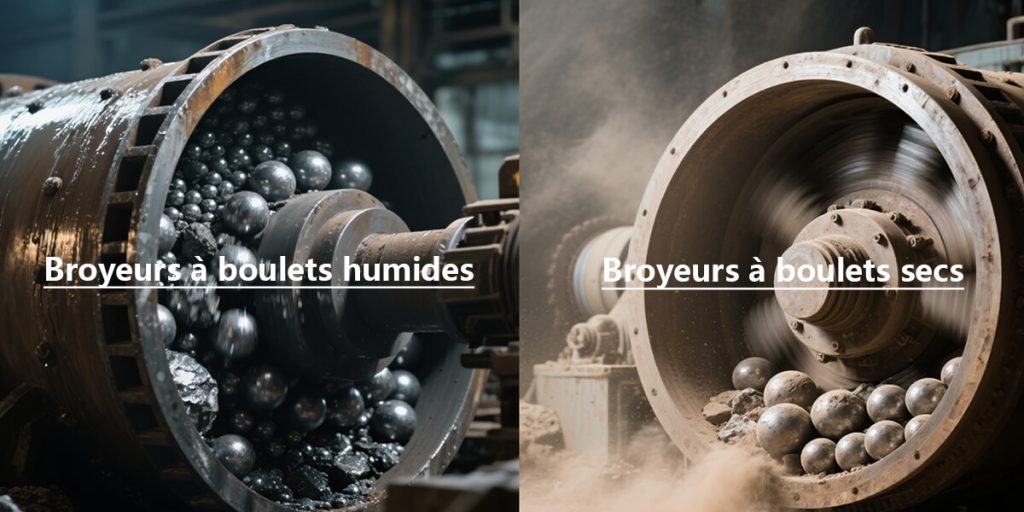 Broyeurs à boulets humides ou secs