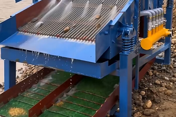 Crible Incliné Pour Le Lavage De l'Or