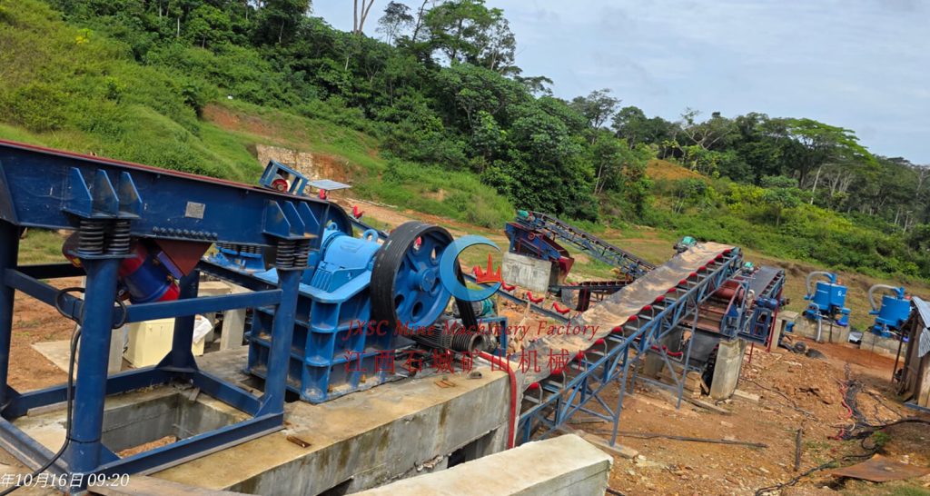 Machines de traitement de l'or de roche dure
