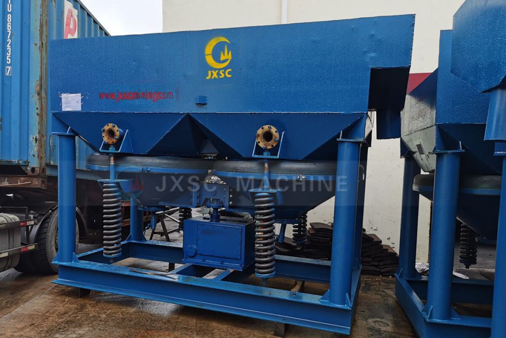 Séparation gravimétrique du minerai de fer